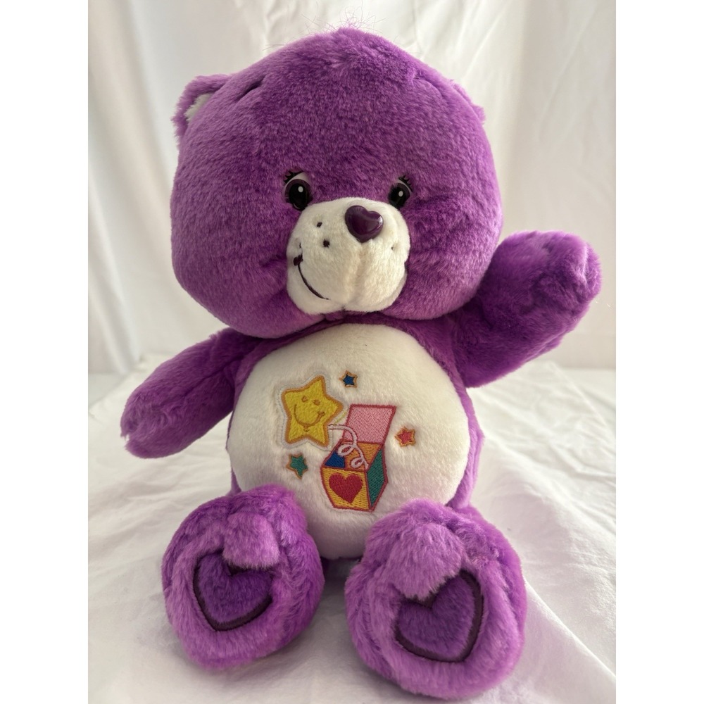 CARE BEARS Surprise Bear 14" Stuffed Animal Plush Toy 2016 Purple Bear